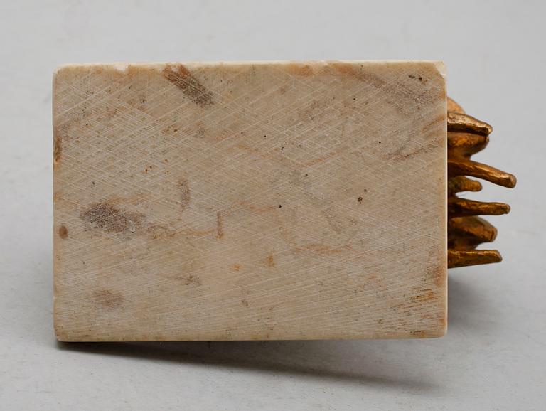 STIG BLOMBERG, skulptur, förgylld brons, sign.