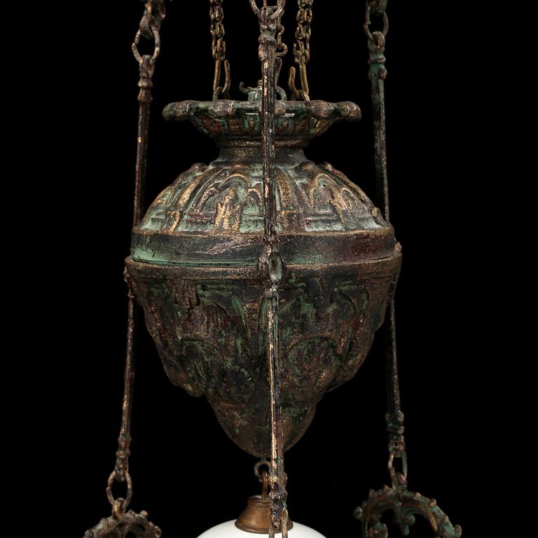 TAKFOTOGENLAMPA, majolika, Kosmos brenner, 1900-tal.