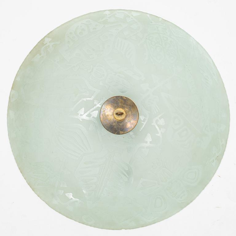 A Swedish Mdoren ceiling lamp, 1940's/50's.