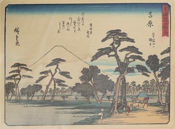 A collection of woodblock prints, mid/late 20th century.