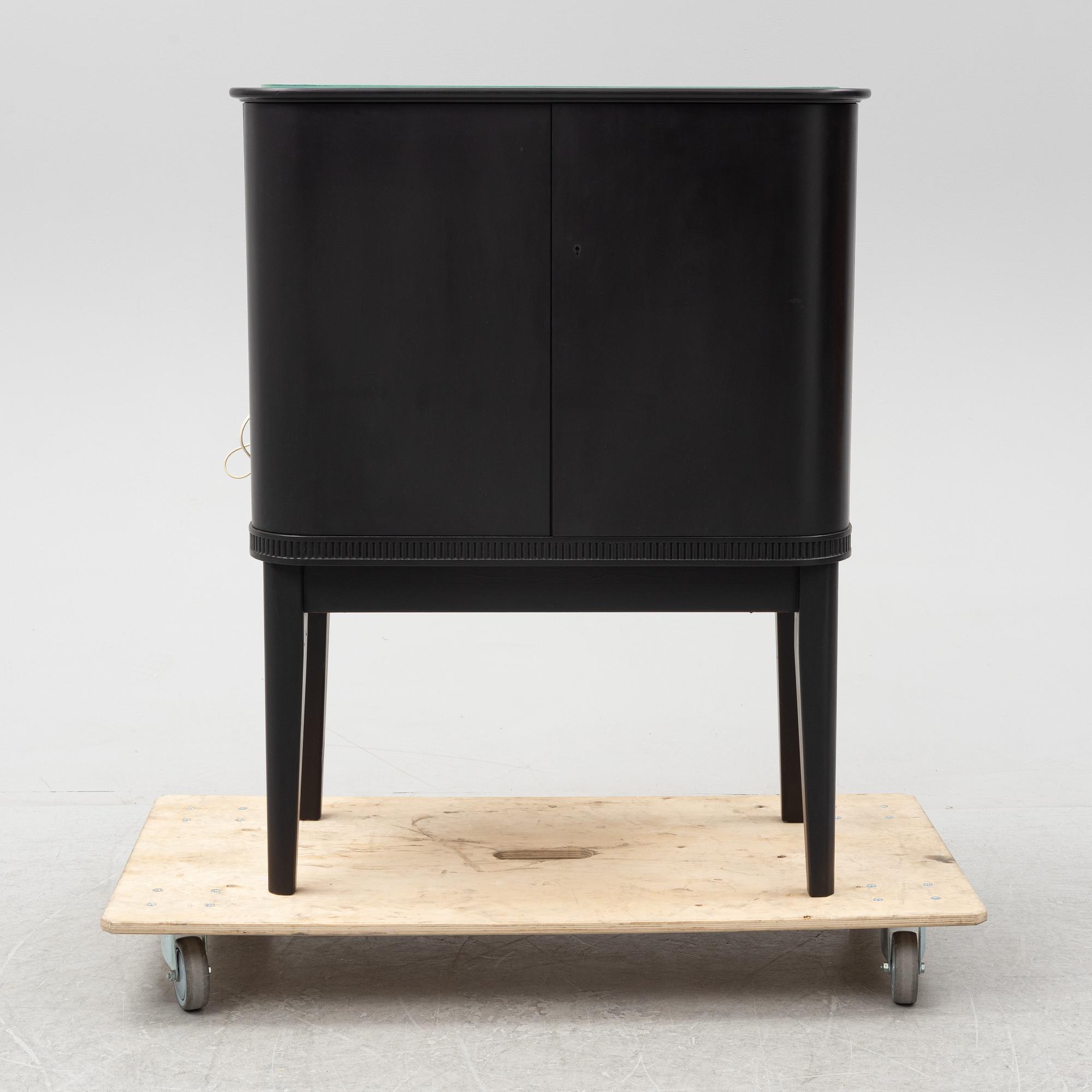 A painted bar cabinet, mid 20th  century.