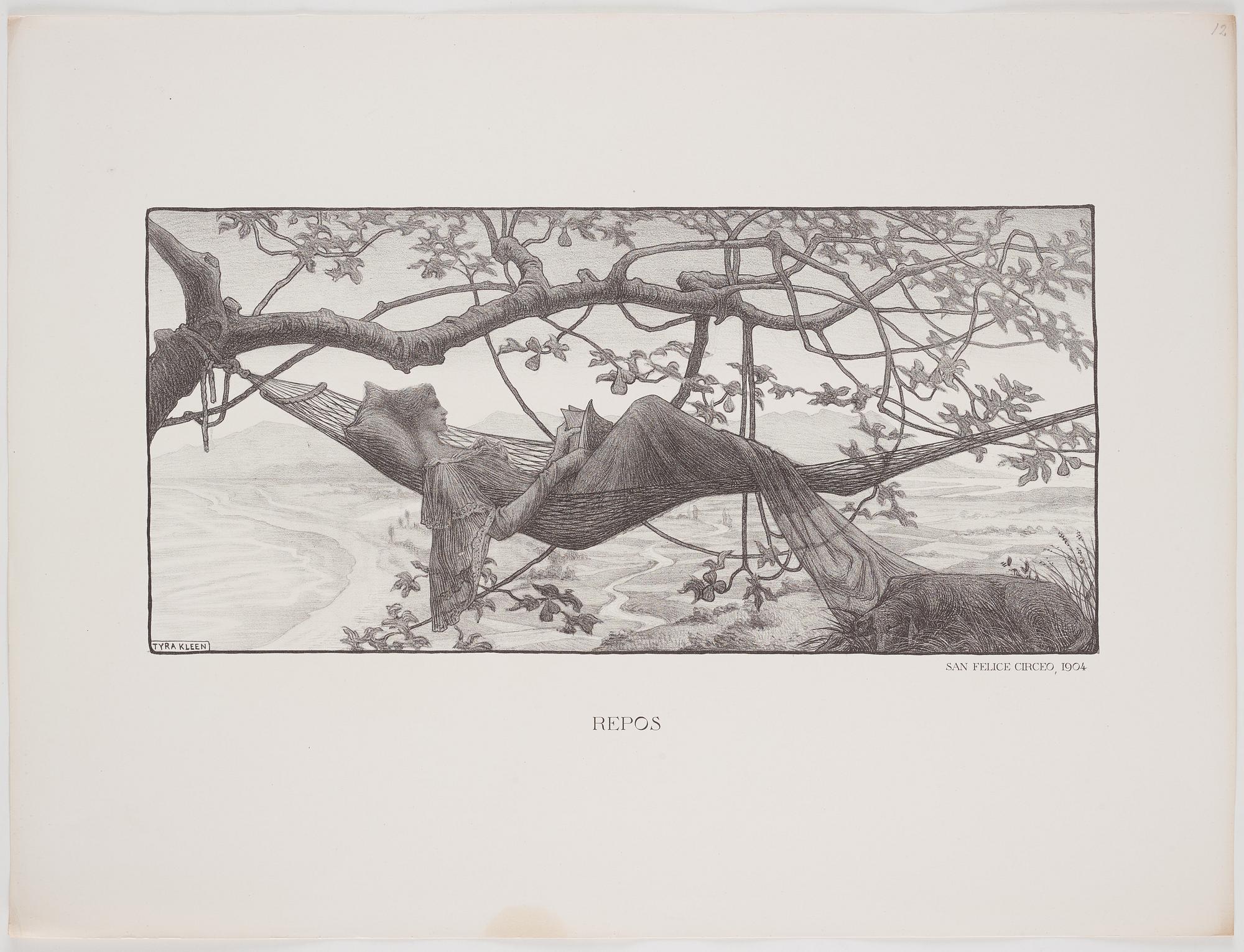 Tyra Kleen, mapp med sju litografier.