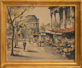 Unknown artist 20th century, 3 pieces Motifs from Paris.