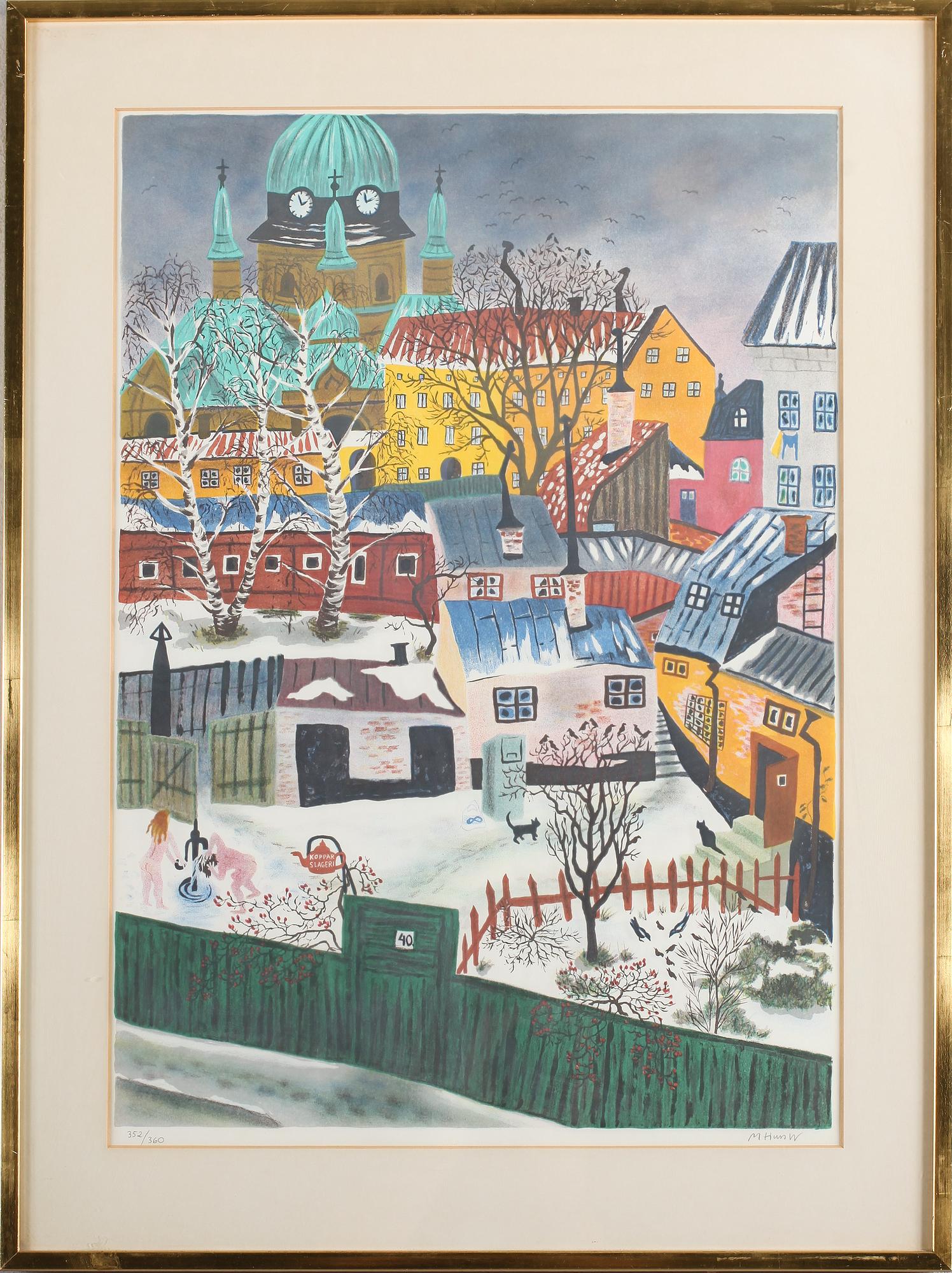MONA HUSS WALLIN, färglitografi, signerad, numrerad 352/360.