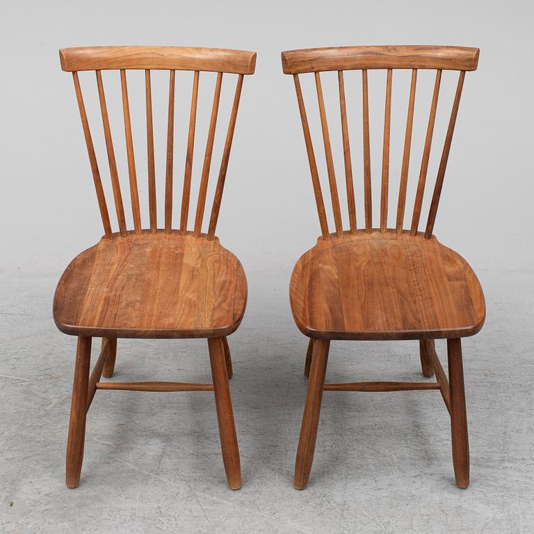 Six chairs by Carl Malmsten, limited edition, for Stolab, 2012.