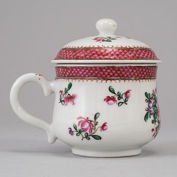 A group of six famille rose custard cups with covers, Qing dynasty, Qianlong (1736-95).