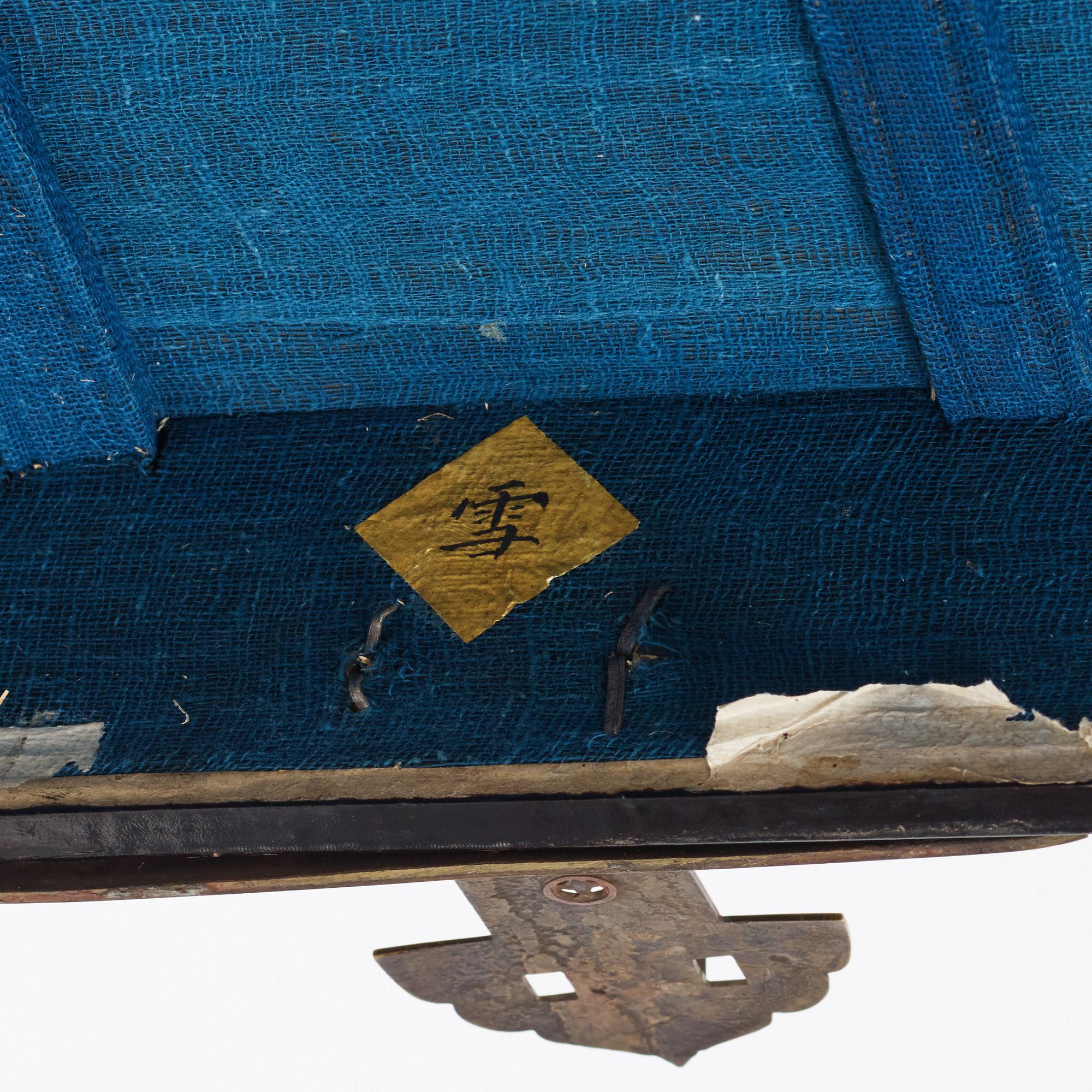 Two Chinese lacquered chests, Qing dynasty, 19th Century.