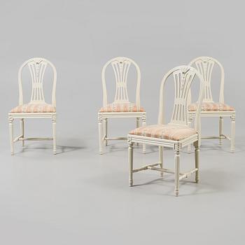 STOLAR, 4 st, gustaviansk stil, 1900-talets andra hälft.