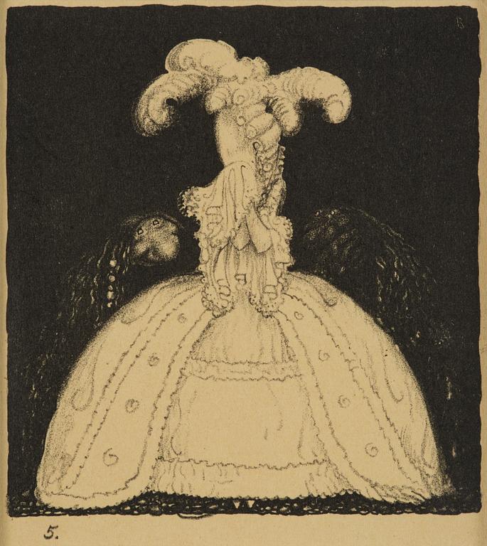 John Bauer, "Troll", de kompletta 10 osignerade litografierna ur sviten.
