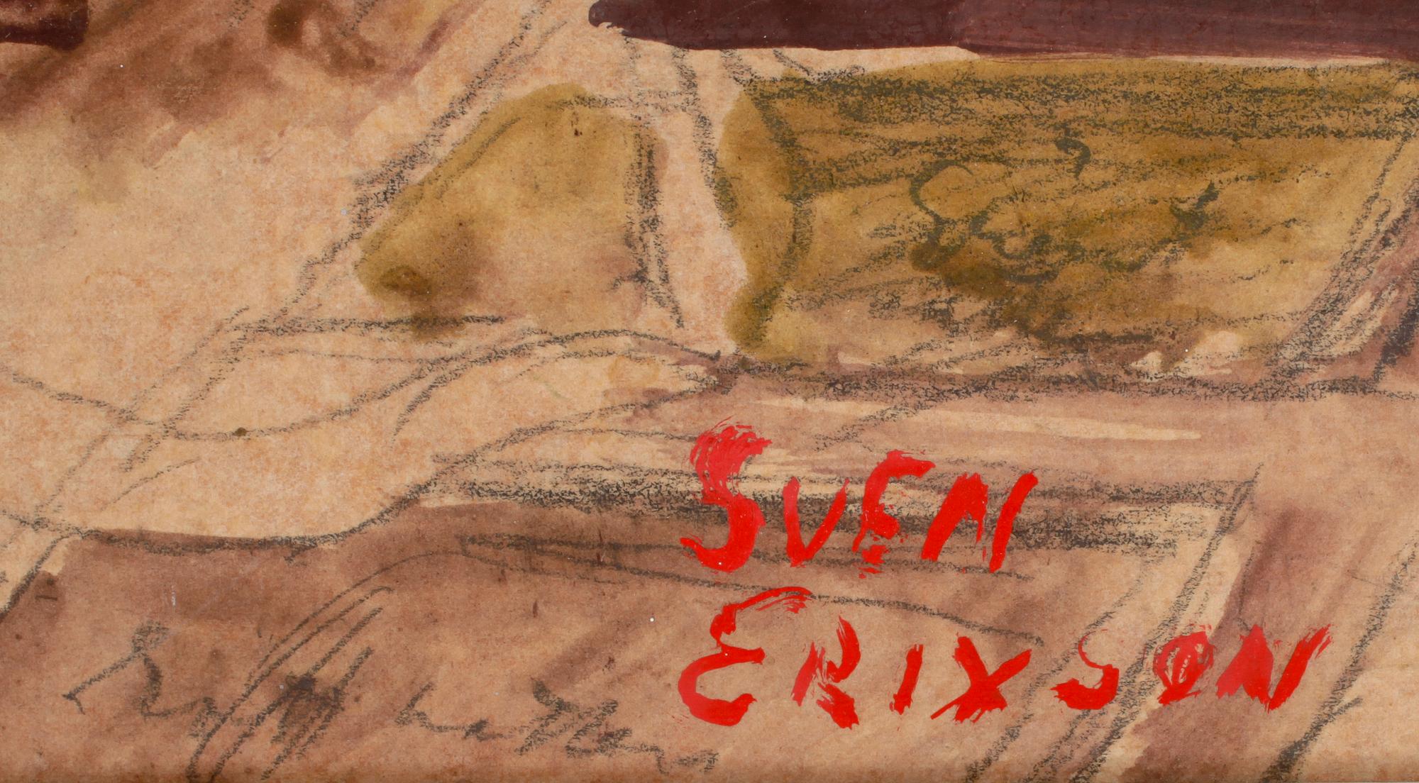 SVEN X:ET ERIXSON, blandeknik på pannå, sign.