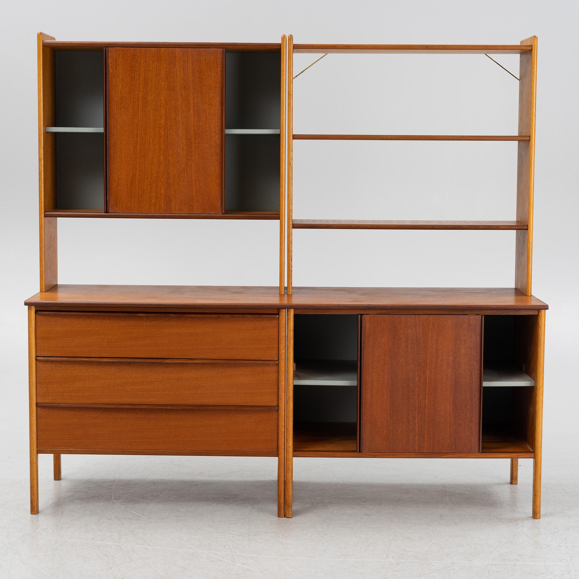 A teak veneered mid Century bookcase.
