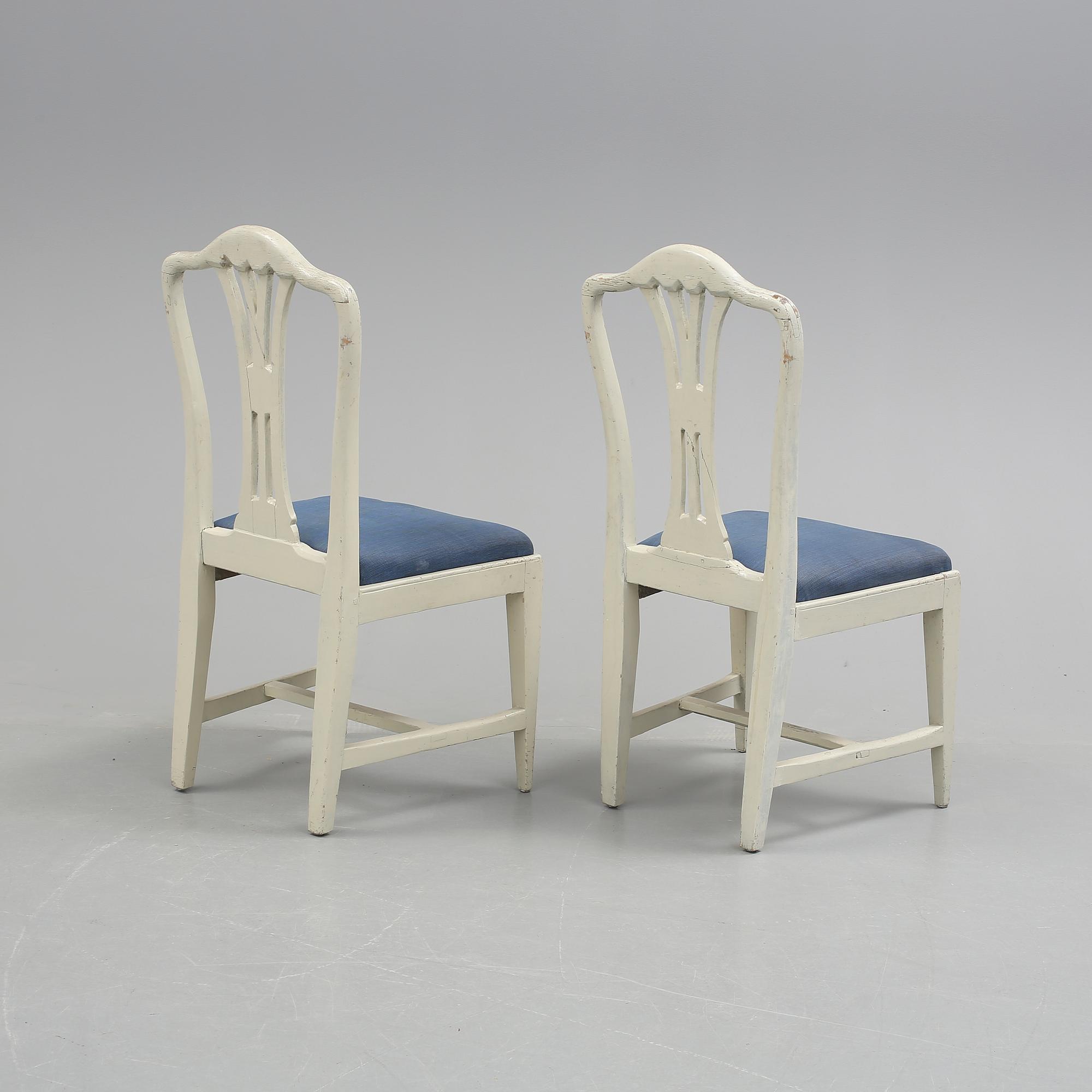 STOLAR, ett par, gustavianska, 1700-talets slut.
