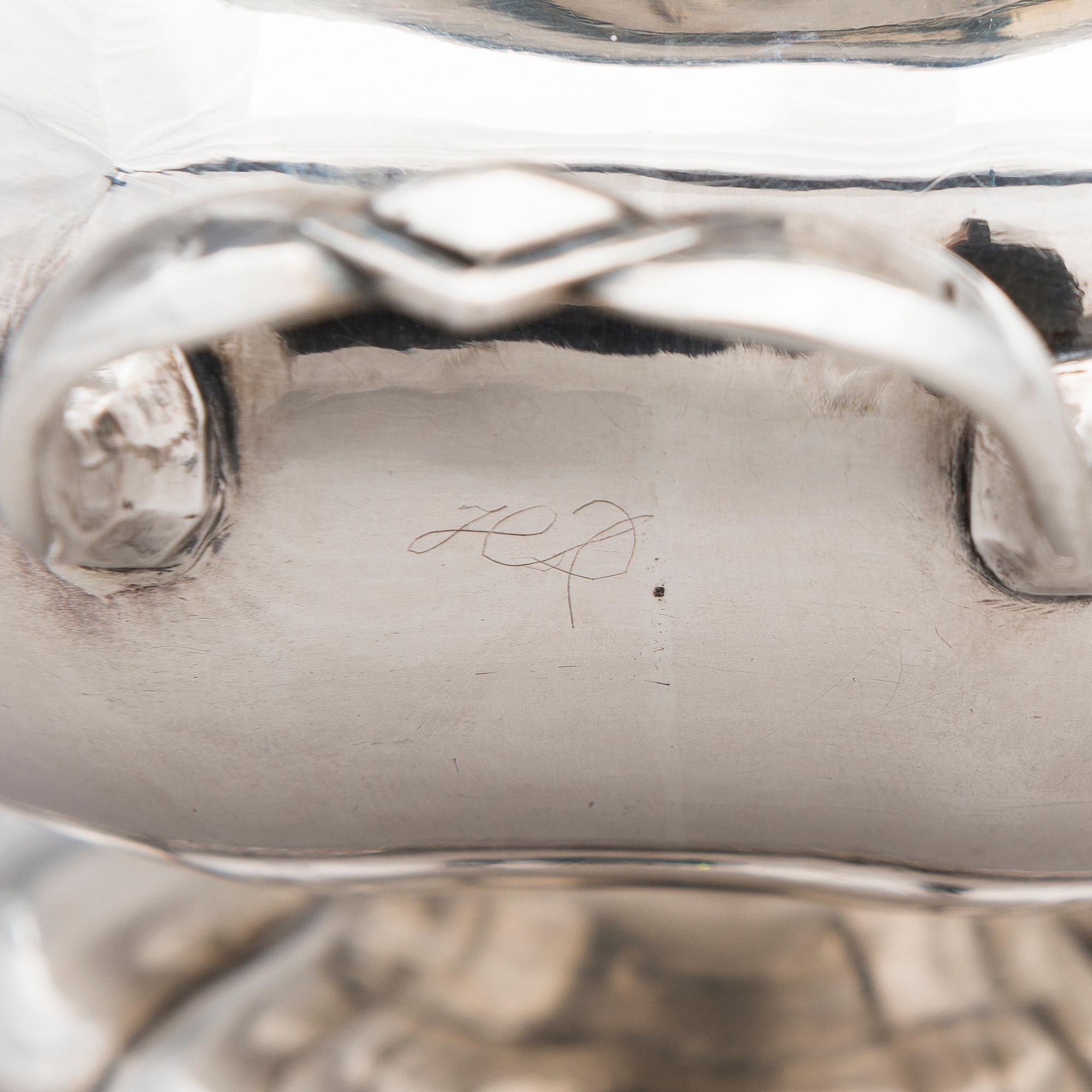 CARL SIEWERS, sockerskål, silver, S:t Petersburg 1859.