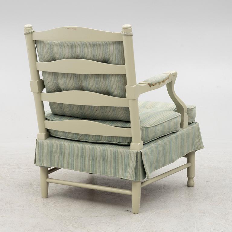 A sofa and armchair, of so called model "Gripsholms", Sweden, late 20th century.