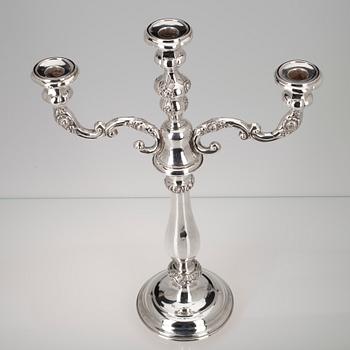KANDELABER, 13L silver. Österrike-Ungern 1852. Vikt 652 g.