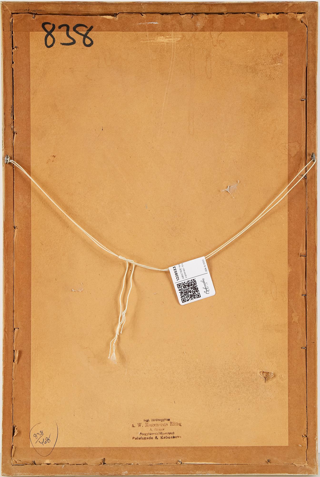 ARISTIDE MAILLOL, lithograph, printed signature.