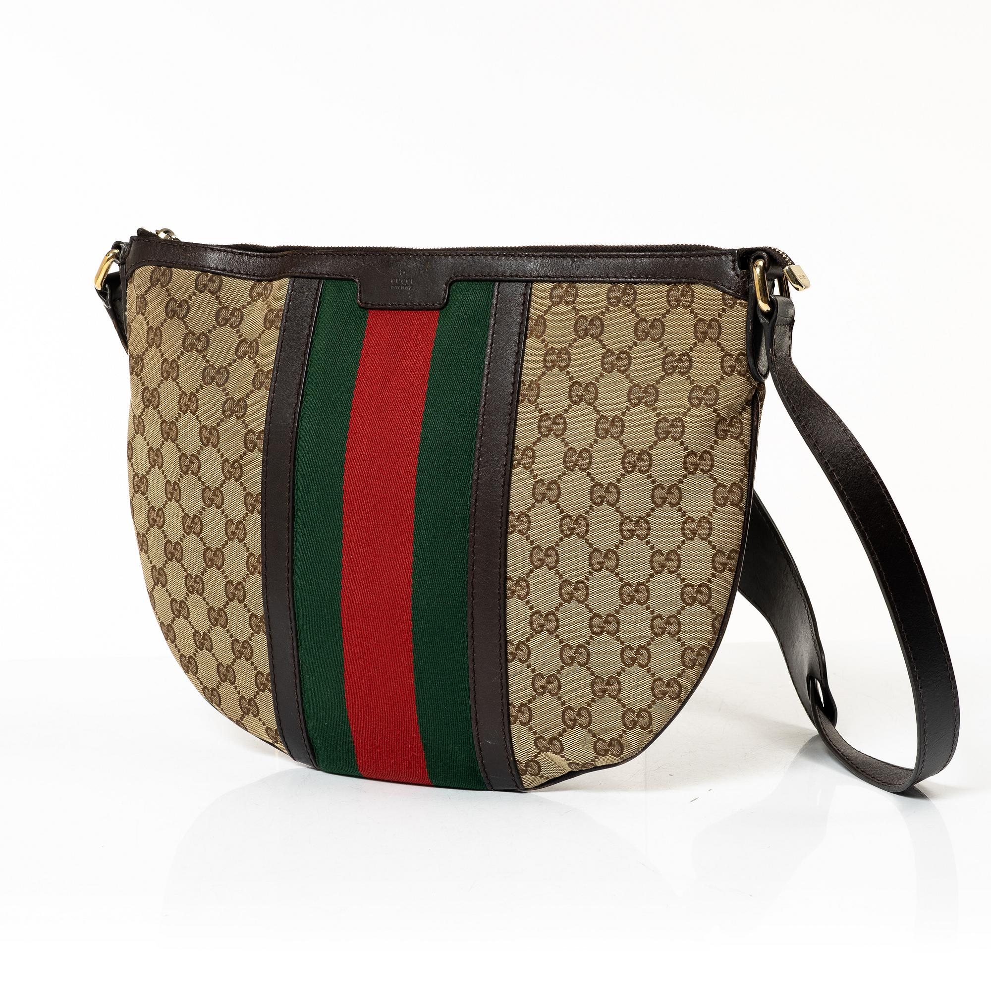 Gucci, Bag, "Vintage Web Saddle GG Bag".