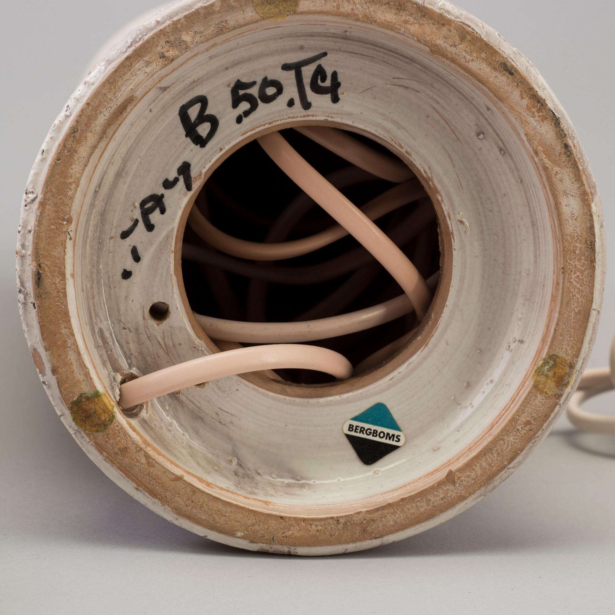 BORDSLAMPOR, ett par, Bitossi, för Bergboms, 1970-tal.