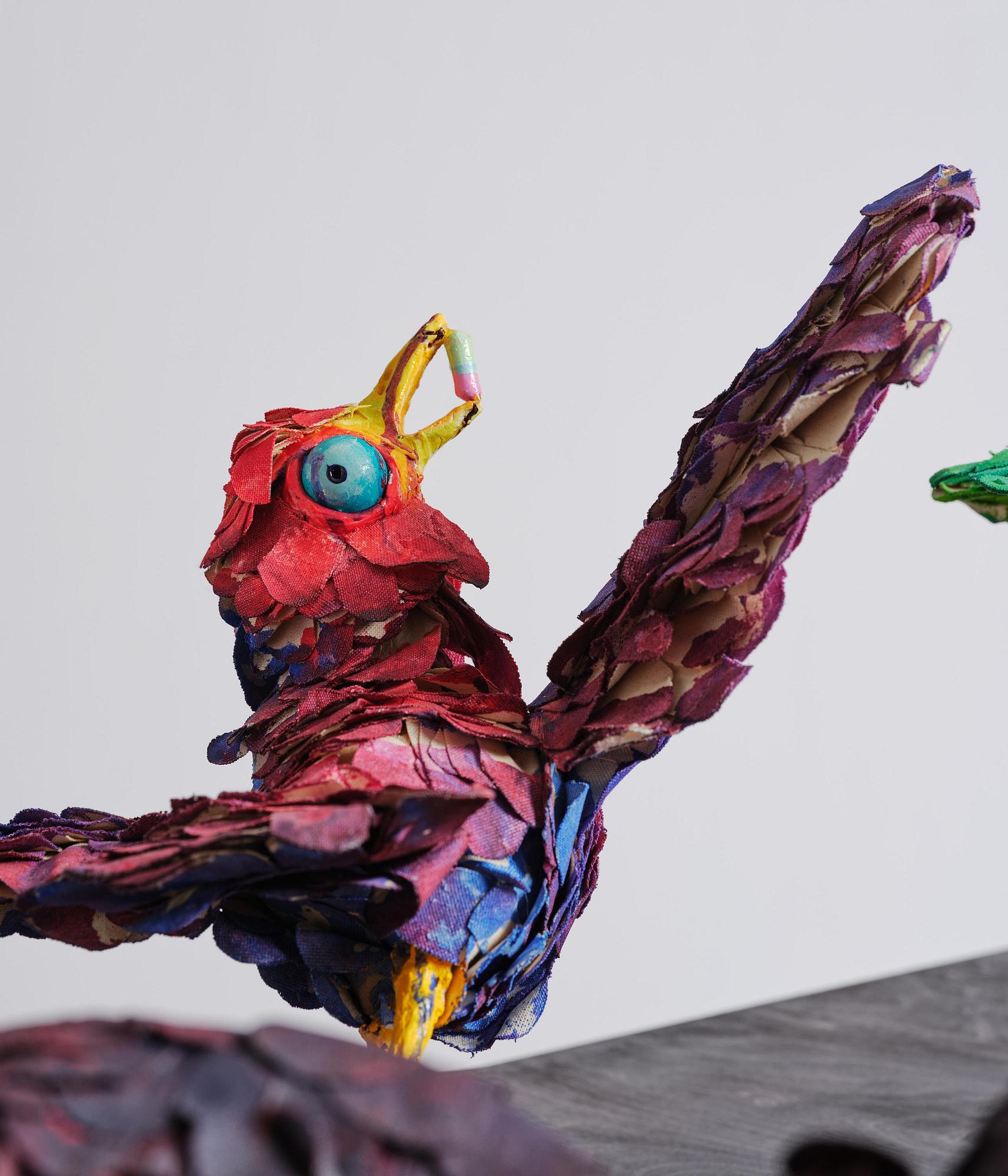 Nathalie Djurberg & Hans Berg, "A Thief Caught in the Act (Flock of Birds)".