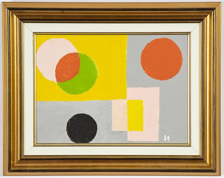 Ingegerd Torhamn, olja på pannå, monogramsignerad.