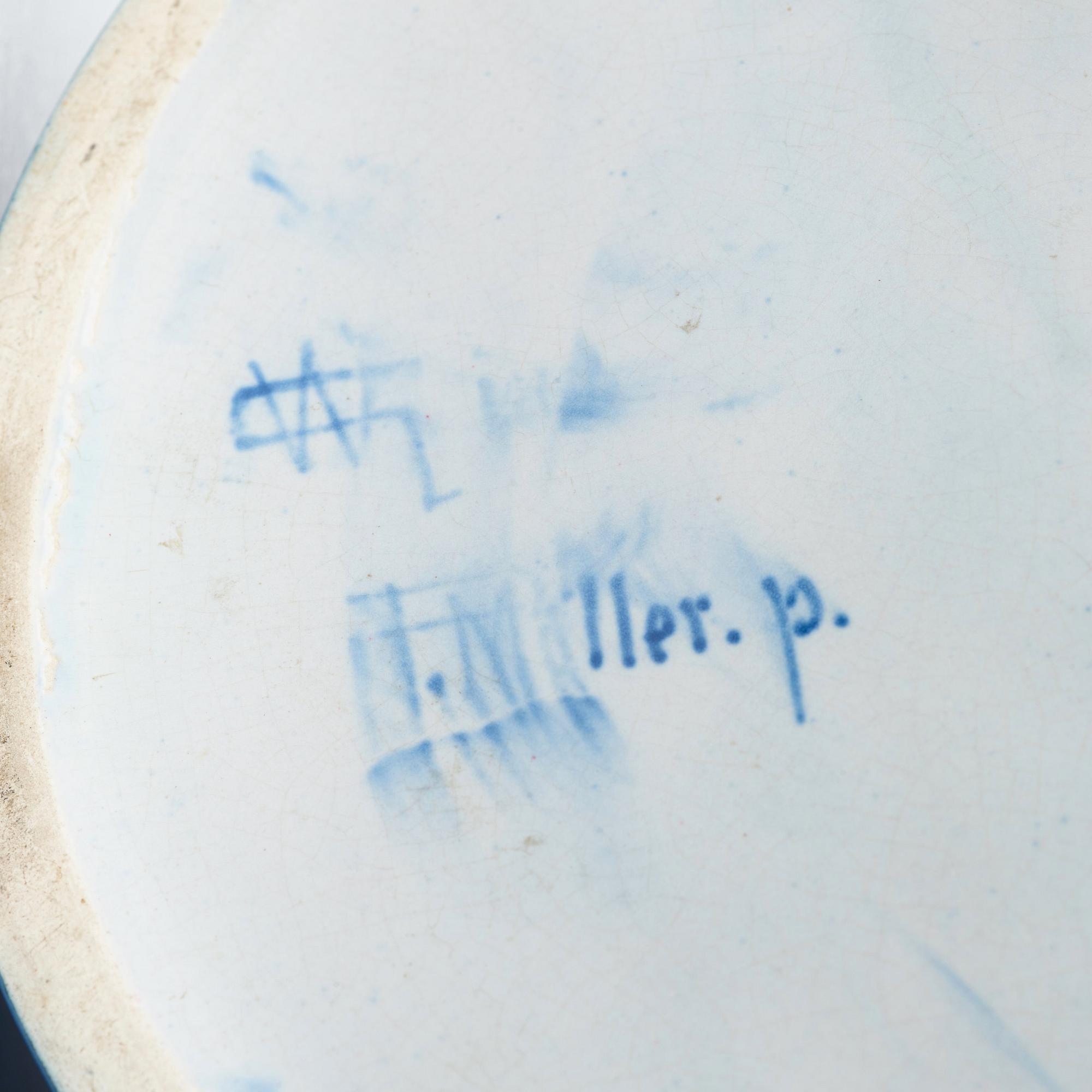 Gunnar Wennerberg, & PEDER MÖLLER, a creamware lidded jar, Gustafsberg, Sweden 1896.