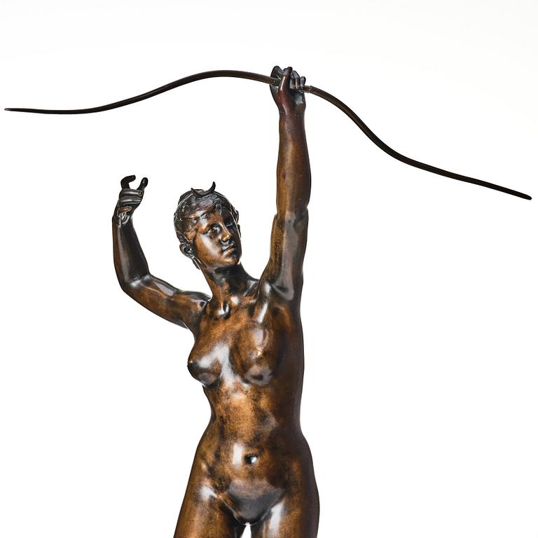 Alexandre Falguière, sculpture. Signed. Foundry mark. Bronze, height 87 cm.