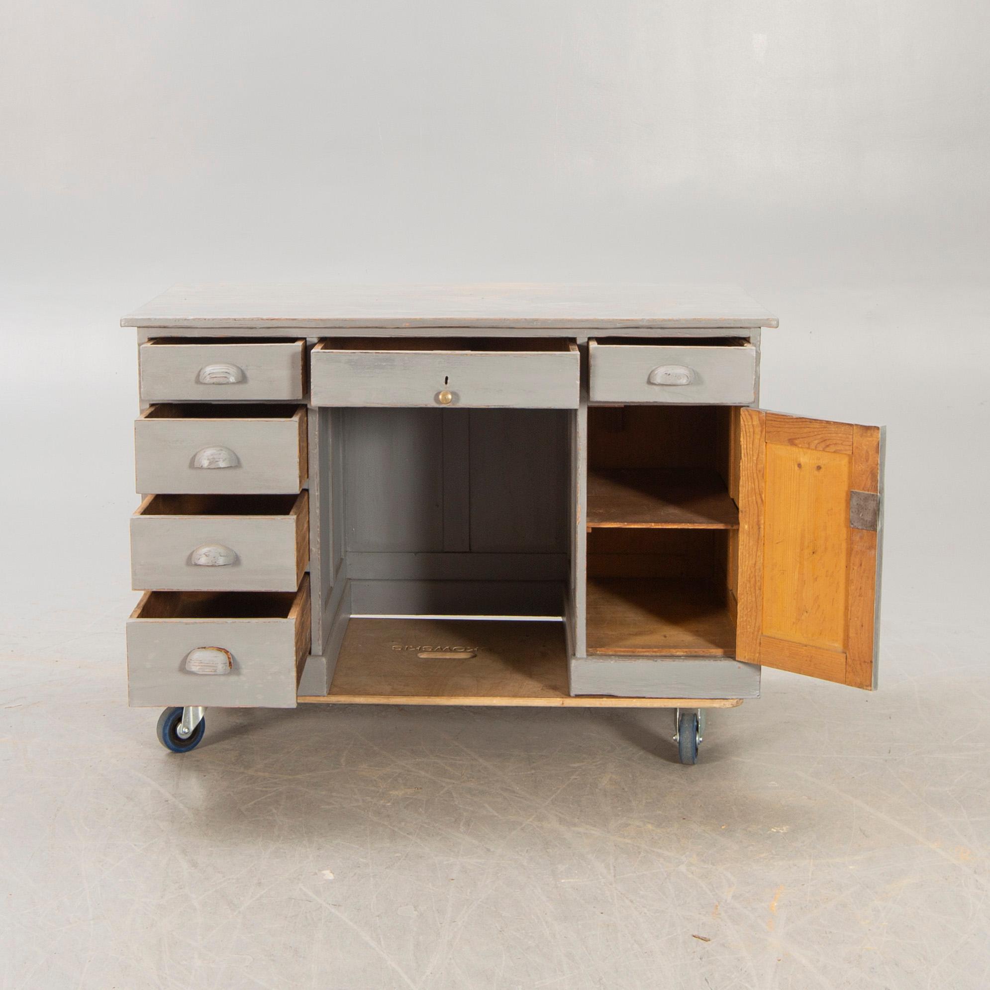 An early 1900s painted writing desk.