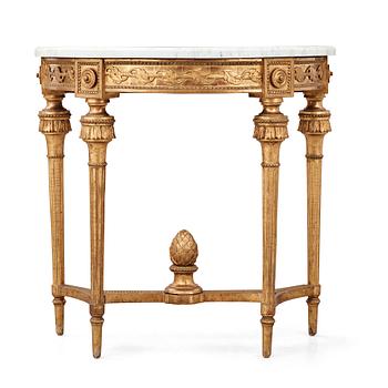 A Gustavian late 18th century console table.