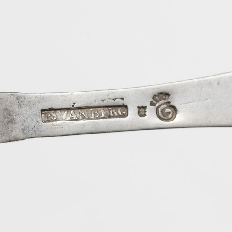 Skedar, 10 st, silver, Sverige, 1769-1828.