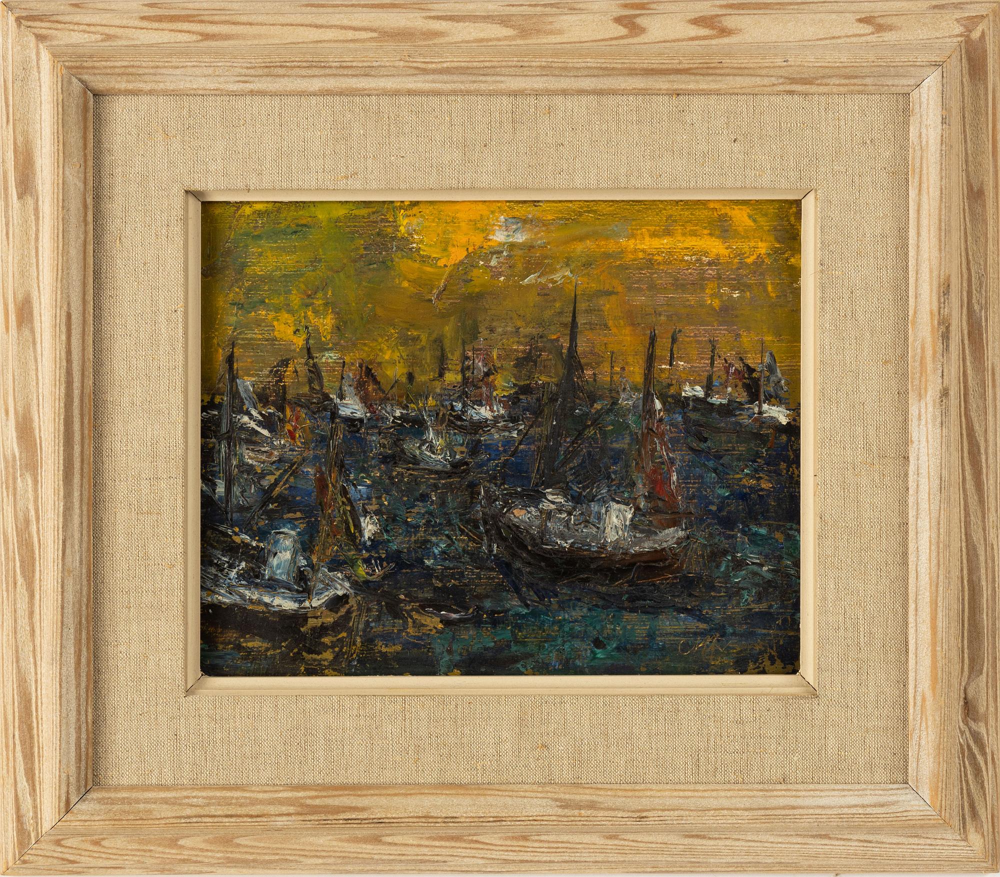 Christer Strömholm, oil on panel, signed.