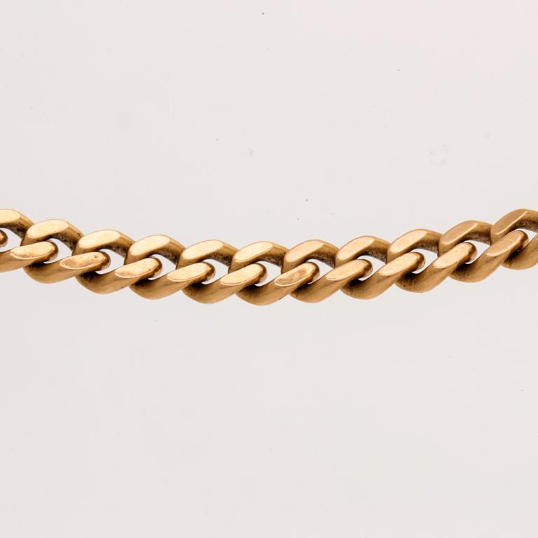 GOLD NECKLACE 18K gold, approx 57 x 0,8 cm, 120,2 g, Balestra italien.