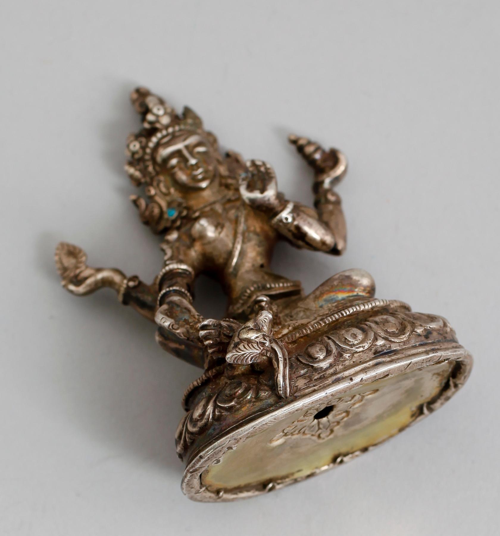 FIGUR, silver, sinotibetansk, 1800-tal.