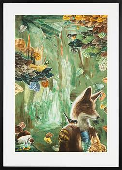 Ernst Billgren, färglitografi, signerad HC V/XXV.