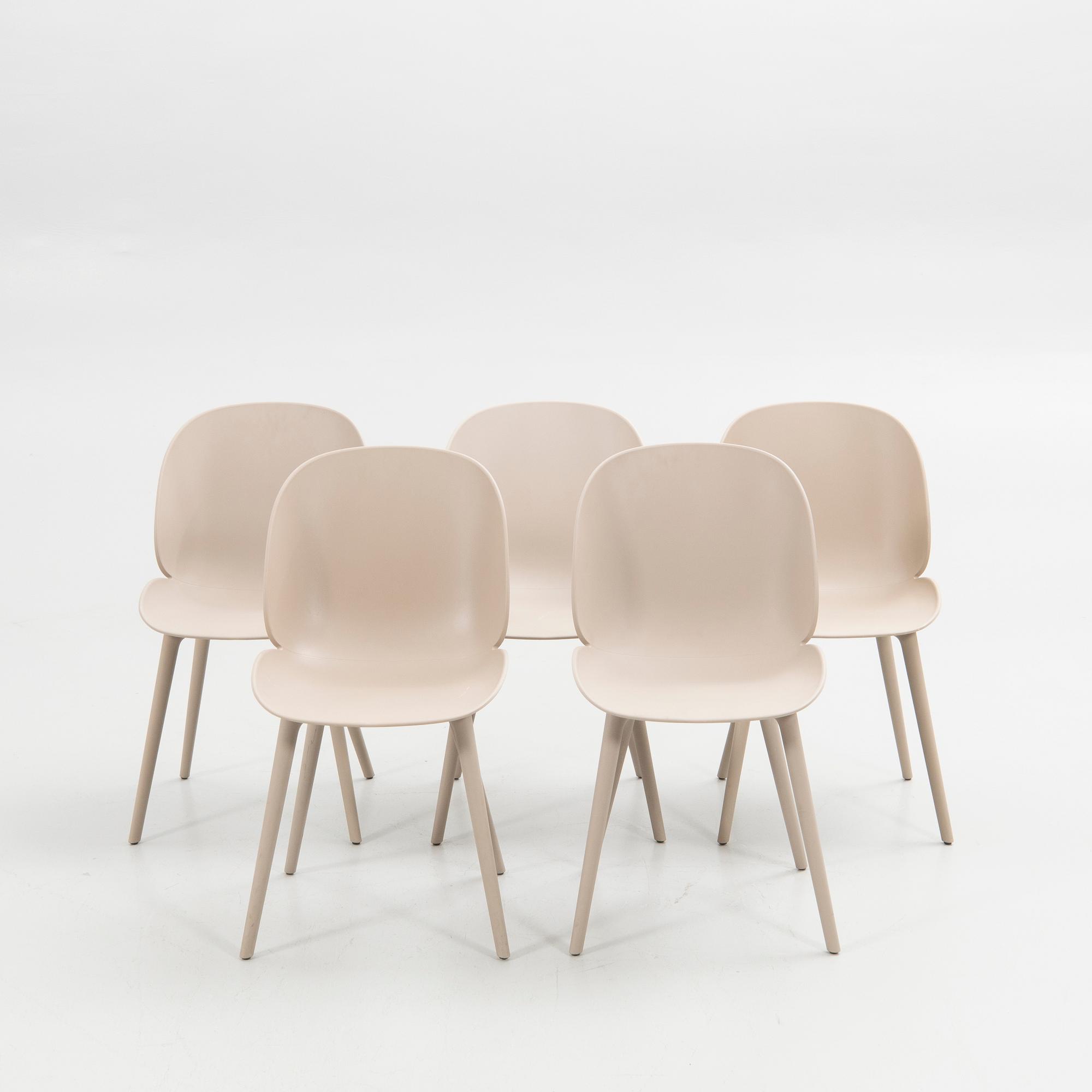 GamFratesi, chairs, 5 pcs, "Beetle Chair", Gubi, Denmark.
