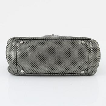 Chanel, a perforated metallic leather bag, 2006-2008.