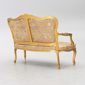 Soffa, rokokostil, 1900-talets första hälft.