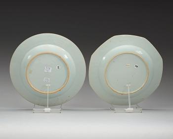 Two armorial dinner plates, Qing dynasty, Qianlong (1736-95).