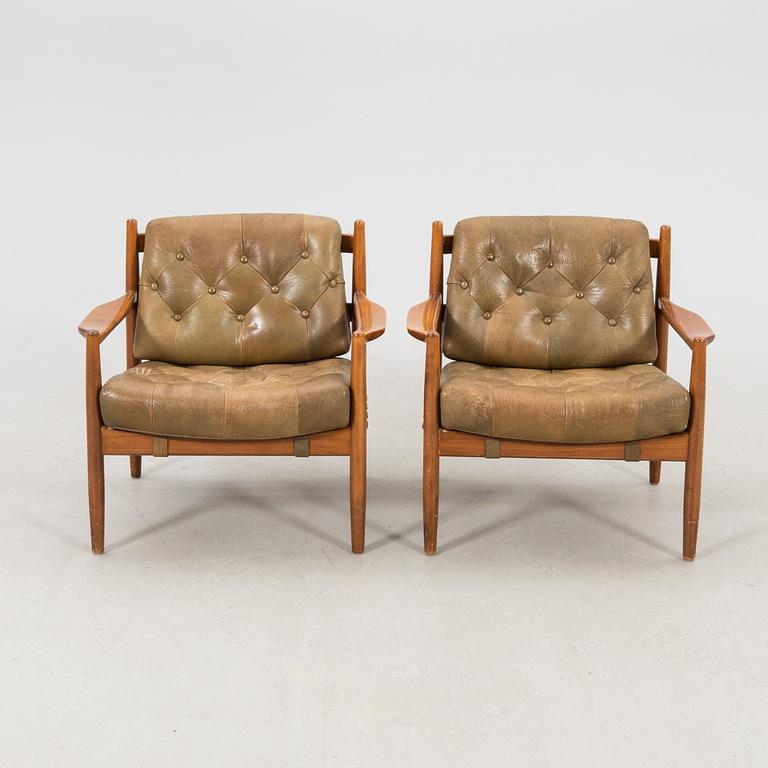 Ingemar Thillmark armchairs, a pair "Läckö" OPE furniture 1960s/70s.