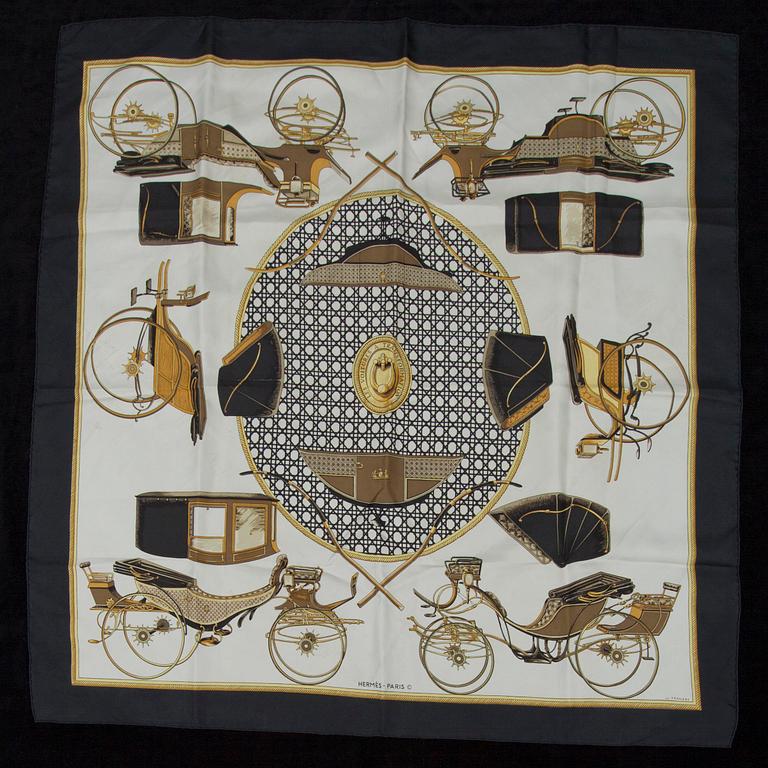HERMÈS, SCARF, "Les Voitures A Transportation", design La Perriere, Hermès, Paris.