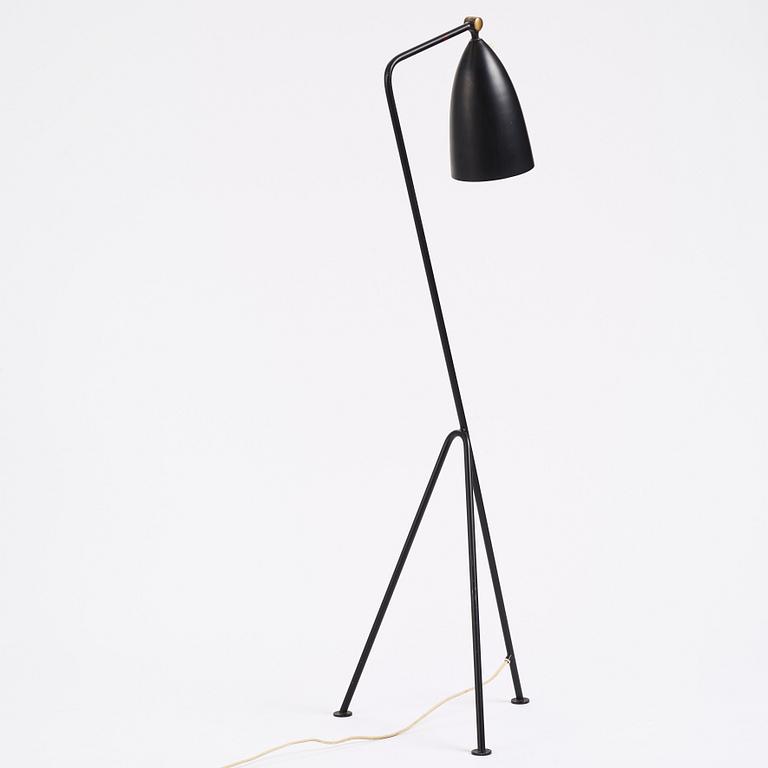Greta Magnusson Grossman, a black lacquered 'G-33' / Grasshopper floor light, Bergboms, Malmö, Sweden 1950s.