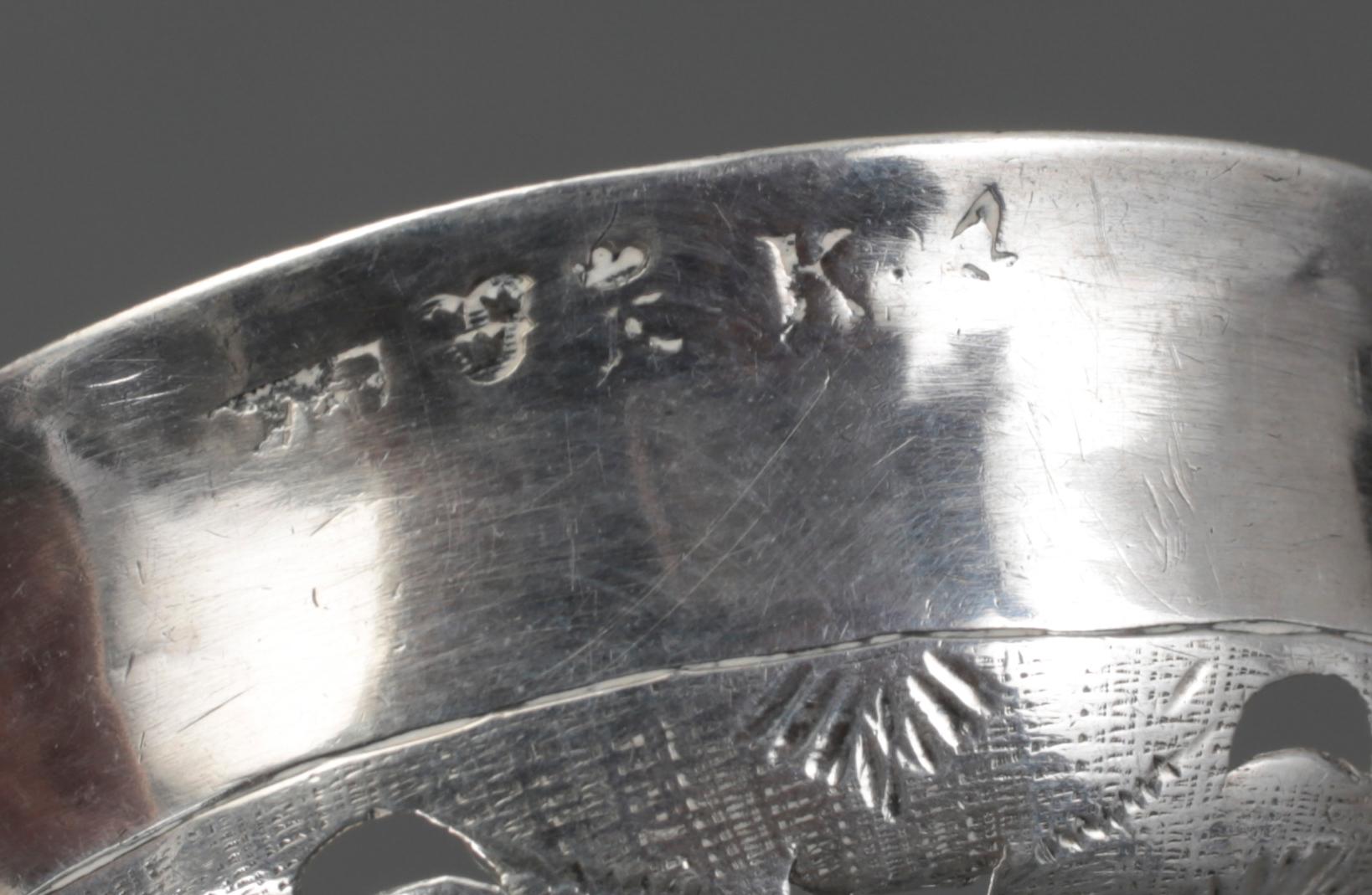 SÅSSKED OCH STRÖSOCKERSKED, silver. Bl a Johan Gottfrid Åhlén, Enköping 1896. Vikt ca 61 gram.