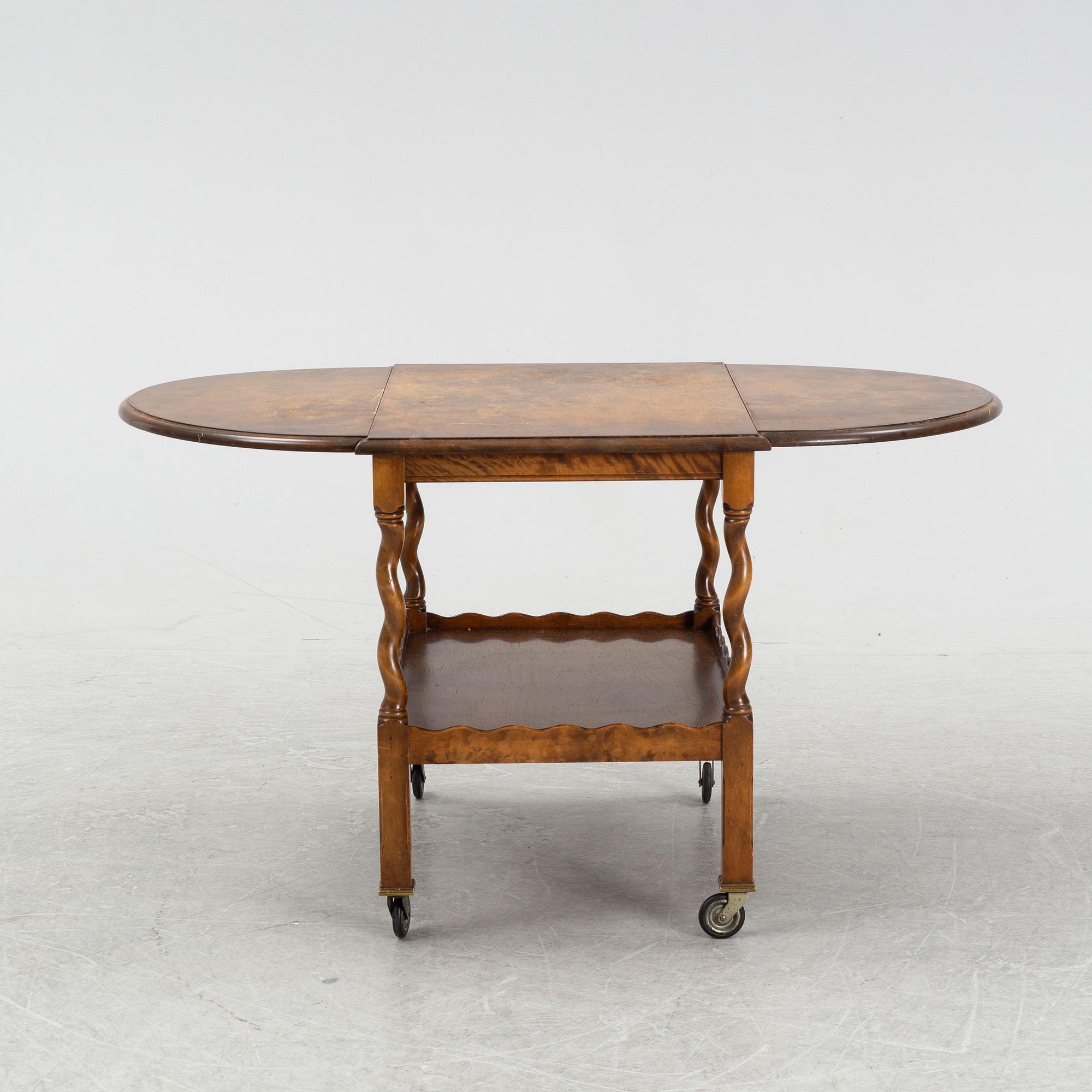 A birch tea trolley, Nordiska Kompaniet, Stockholm, 1929.