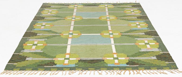 Ingegerd Silow, rug, rölakan technique, signed IS. 280 x 195 cm.