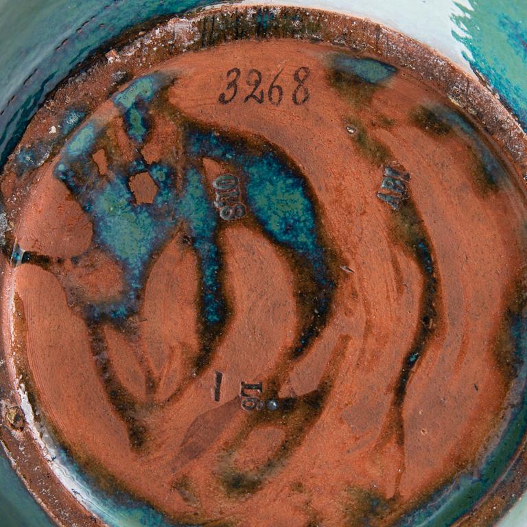 AN IRIS CERAMIK VASE. Marked ABI, 01,8. The turn of 1900.