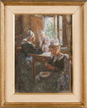 ERNEST BOROUGH-JOHNSON, gouache, ej signerad.