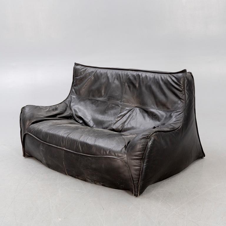 A late 20th century leather sofa from Ligne Roset France.