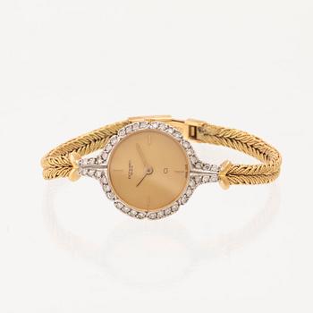 Bonard wristwatch 21.7 mm, 18K white and red gold with round single-cut diamonds.