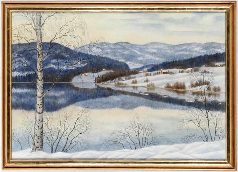 PER JULIUS, akvarell, signerad.