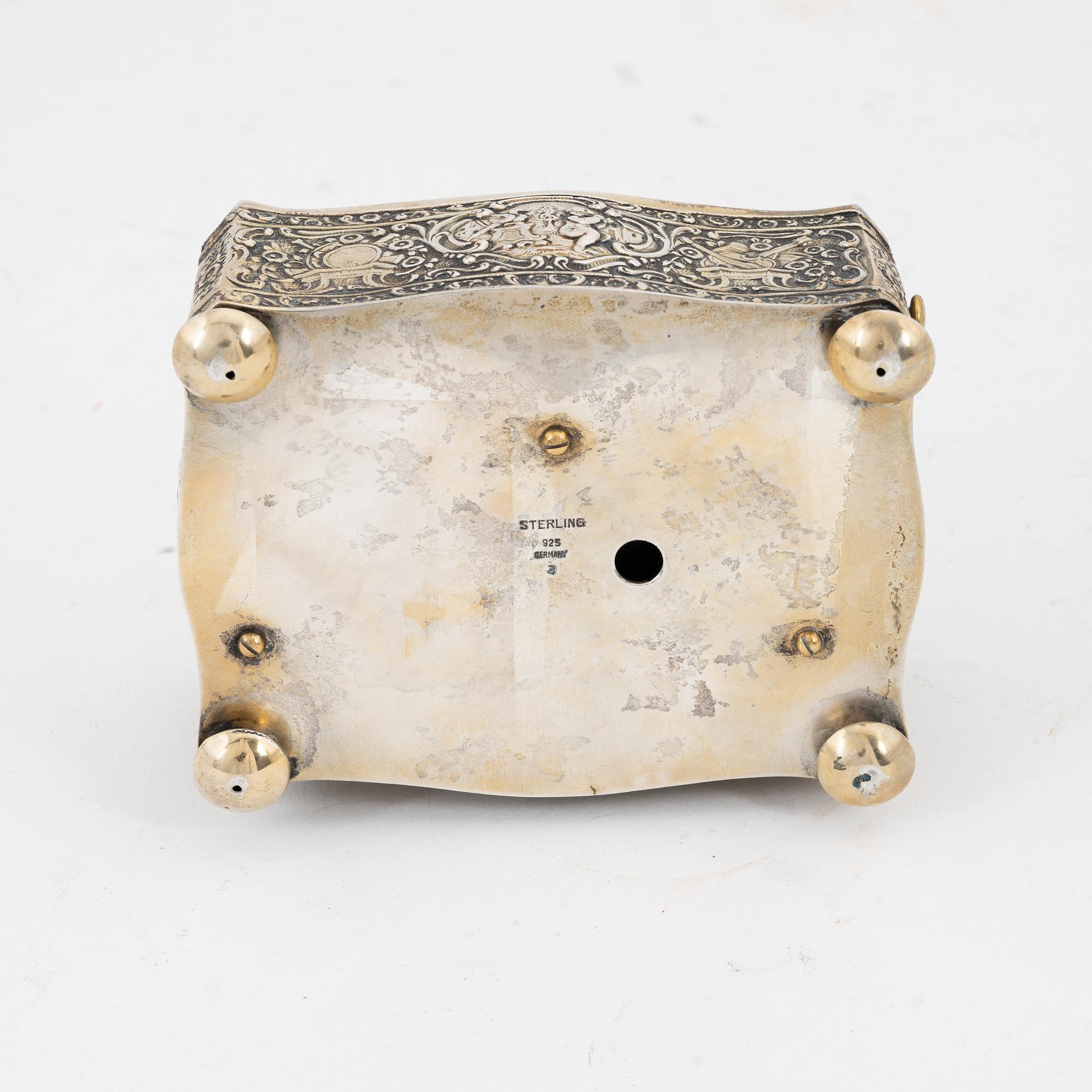 A silver music box, Germany, first half of the 20th century.