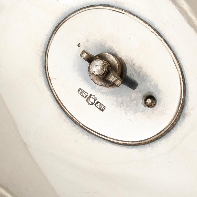 STEKHUVAR, 2 st, nysilver, 1900-talets början.